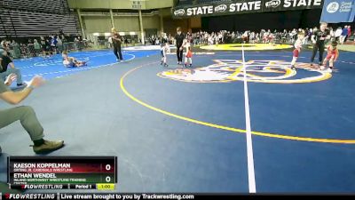 49 lbs Champ. Round 1 - Kaeson Koppelman, Orting Jr. Cardinals Wrestling vs Ethan Wendel, Inland Northwest Wrestling Training Center