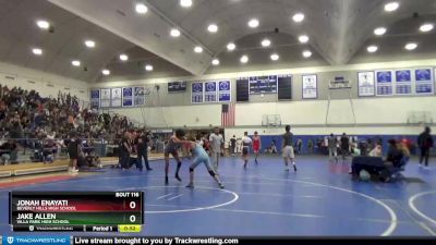 126 lbs Cons. Round 1 - Jonah Enayati, Beverly Hills High School vs Jake Allen, Villa Park High School