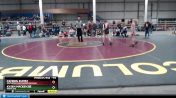 100 lbs Cons. Semi - Camden Kuntz, Southern Idaho Wrestling Club vs Kysen Mackenzie, Fruitland