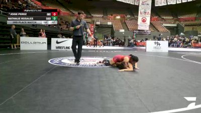 Schoolgirls - 125 lbs 3rd Place Match - Joise Perez, Blazers Wrestling Club vs Nathalie Rosales, California Grapplers