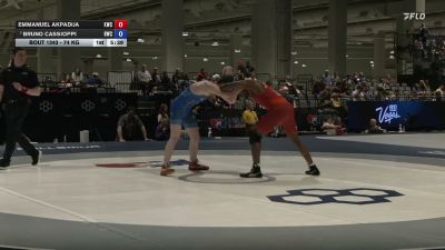 74 kg Champ. Rd Of 128 - Emmanuel Akpadija, Knights Wrestling Club vs Bruno Cassioppi, Hononegah Wrestling Club