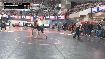 A - 215 lbs Cons. Semi - Ashton Orthman, Hardin vs Manny Oldchief, Browning