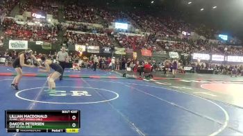 G - 138 lbs Quarterfinal - Lillian MacDonald, Plains / Hot Springs Girls vs Dakota Petersen, East Helena Girls