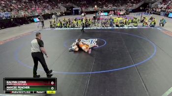 1st Place Match - Kalynn Lyons, Omaha Westview Girls vs Maycee Peacher, Bennington Girls