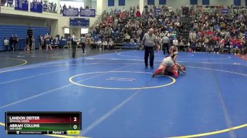 150 lbs Cons. Round 2 - Abram Collins, Van Wert vs Landon Deiter, BOWLING GREEN