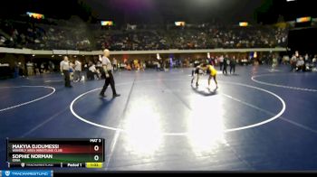 87 lbs Round 3 - Makyia Djoumessi, Waverly Area Wrestling Club vs Sophie Norman, Iowa