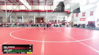 197 lbs Semifinal - Neil Johnson, Wabash vs Jake Lone, Indianapolis