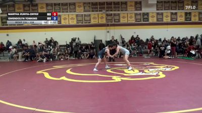 138 lbs Cons. Round 4 - Martha Zurita-Ortez, Menlo NCWA vs Gwendolyn Tomkins, Menlo NCWA