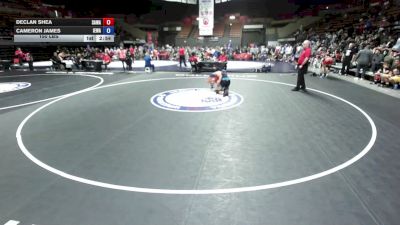 150 lbs Declan Shea, SAWA - Sacramento Area Wrestling Association vs Cameron James, IEWA - Inland Empire Wrestling Association