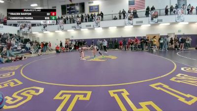91 lbs Semifinal - Christian Parra, Worland Middle School vs Tracen Barton, Riverton Middle School