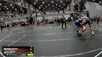 215 lbs Semis (4 Team) - Brayden Soleau, Savage King Pins vs Kevin Oswalt, Rebellion