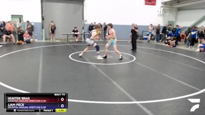 160 lbs X Bracket - Liam Peck, Soldotna Whalers Wrestling Club vs Hunter Bras, Soldotna Whalers Wrestling Club