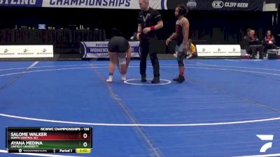 136 lbs Cons. Round 3 - Salome Walker, North Central (IL) vs Ayana Medina, Linfield University