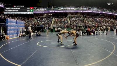 3A 150 lbs Quarterfinal - Ryan Rakouskas, Cedar Ridge vs James Weaver, North Gaston High School