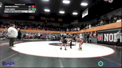 52 lbs Round Of 16 - Crew Smith, Hinton Takedown Club vs Whitten Rowell, Elgin Wrestling