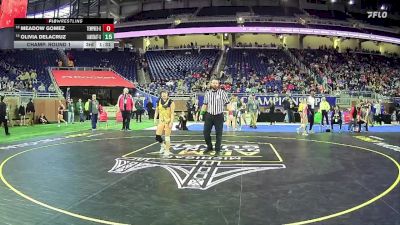 Girls-120 lbs Champ. Round 1 - Nyveah Wendt, Mason County Central Hs Girls vs Emmaline Kouw, Zeeland West Hs Girls