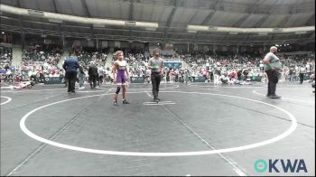 80 lbs Quarterfinal - Davion Jackson, Bristow Elementary Wrestling Club vs Allyson Bloxham, Salina Wrestling Club