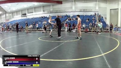 165 lbs Cons. Round 3 - Luca Eger, OH vs Louden Dixon, OH