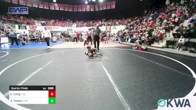 40 lbs Quarterfinal - Everett Long, Tiger Trained Wrestling vs Jase Tyson, Verdigris Youth Wrestling