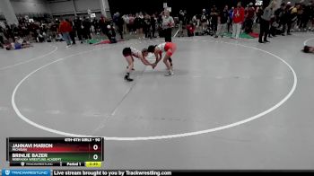 90 lbs Cons. Round 3 - Brinlie Bazer, Nebraska Wrestling Academy vs Jahnavi Marion, Michigan