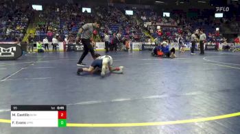 55 lbs Quarterfinal - Madison Castillo, Berks Catholic vs Felicity Evans, Upper Perkiomen