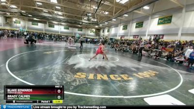 150 lbs Quarterfinal - Brady Calmes, Windy City Wrestlers vs Blake Edwards, Touch Of Gold