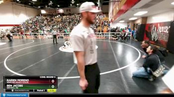 91 lbs Cons. Round 3 - Ben Jacobs, Greybull MS vs Raiden Moreno, Worland Middle School