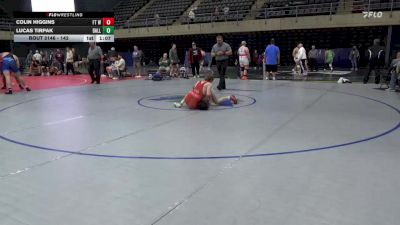142 lbs 5th Place - Colin Higgins, Ft Washington vs Lucas Tirpak, Dallas