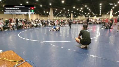 113 lbs Champ. Round 1 - Benjamin Mitts, Black Creek vs Greyson Masters, Morris Fitness