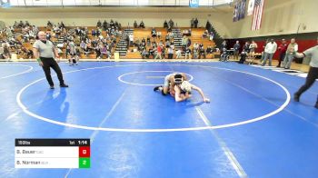 150 lbs Consolation - Brandon Bauer, Central Arkansas Christian vs Barry Norman, Blair Academy