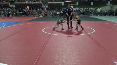 52 lbs Semifinal - Kinley Leintz, Team Champs vs Marley Eckhardt, Belgrade Wrestling Club