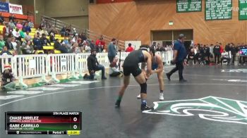 157 lbs 5th Place Match - Chase Mirelez, Modesto Junior College vs Gabe Carrillo, Moorpark College