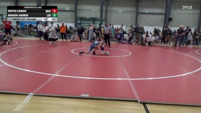 60 lbs 5th Place - Bryce Leiker, Morgantown vs Mason Haines, Lewistown