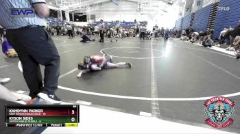 64 lbs Semis (4 Team) - Kyson Sides, Untouchables Purple vs Kamdynn Parker, East Kansas Eagles Gold