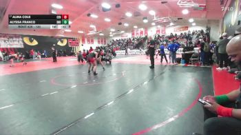 130 lbs Cons. Round 3 - Alina Cole, Centennial (Bakersfield) vs Alyssa Franco, San Dimas