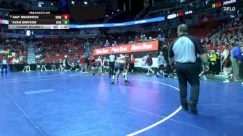 3A-126 lbs Champ. Round 2 - Evan Simpson, Cedar Falls vs Ajay Braddock, Boone