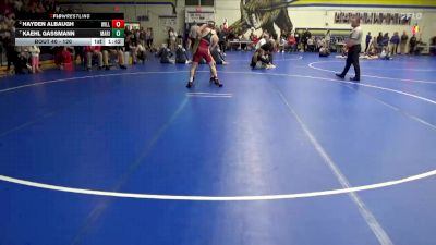 120 lbs Quarterfinal - Kaehl Gassmann, Marion vs Hayden Albaugh, Williamsburg