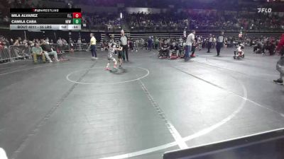 55 lbs Quarterfinal - Mila Alvarez, F.l.o.w. vs Camila Caba, New Milford