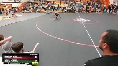 56-59 lbs Quarterfinal - Gabriel Ryan, Thermopolis Wrestling Club vs Uriah Uresk, Windy City Wrestlers