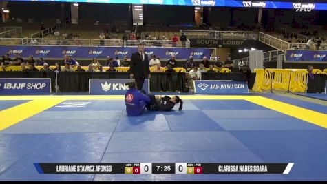 Clarissa Nabes Soares Mártires vs LAURIANE STAVACZ AFONSO 2026 Pan Jiu Jitsu IBJJF Championship