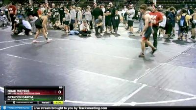 140 lbs 1st Place Match - Noah Weyers, San Luis Valley Wrestling Club vs Brayden Garcia, Mile High Wrestling Club