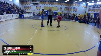 106 lbs Round 4 (8 Team) - Nadir Shalaby, Attack WC vs Achilles Rodriguez, Lake Mary Militia WC