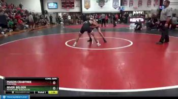 145 lbs Cons. Semi - Mason Crabtree, Muscatine vs River Belger, Notre Dame, Burlington