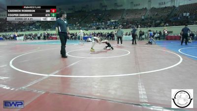 68 lbs Consi Of 8 #1 - Caedmon Robinson, Saint's Wrestling Club vs Cooper Emerson, Altus JH