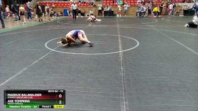 72 lbs Round 1 - Maddux Balawajder, Pursuit Wrestling Club vs Axe Tompkins, Massa Maniacs