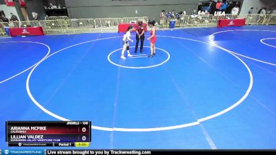 138 lbs Cons. Round 4 - Arianna McPike, California vs Lillian Valdez, Evergreen Valley Wrestling Club