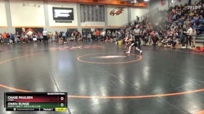 72 lbs Quarterfinal - Chase Paulsen, LMWC vs Owen Runge, North Liberty Wrestling Club