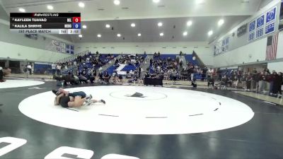 180 lbs 1st Place Match - Kalila Shrive, Menlo College vs Kayleen Tuavao, San Joaquin Delta College