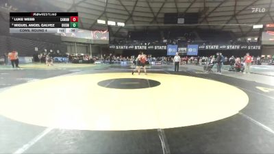 Boys 4A 285 lbs Cons. Round 4 - Miguel Angel Galvez, Davis vs Luke Webb, Camas