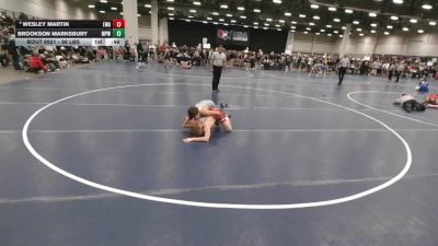 96 lbs Cons. Quarters - Wesley Martin, Elevate Wrestling Academy vs Brookson Marksbury, Michigan Premier WC